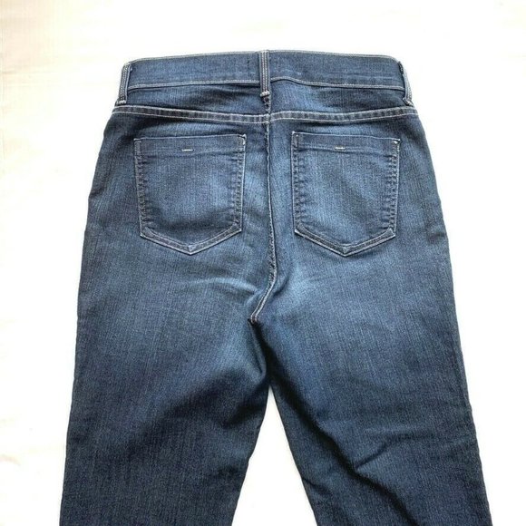 NYDJ Jeans Lift Tuck Technology Womens 6 Rolled Cuffed Hem Dark Blue Denim NEW - Picture 6 of 12